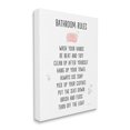 thumbnail image 3 of Stupell Industries Bathroom Rules List Soap Bubbles Typography Painting Gallery Wrapped Canvas Print Wall Art, 3 of 5