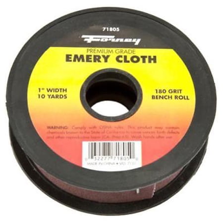 Forney 180 Grit 1" x 10 YD Emery Cloth Bench Roll Hand Sanding Only One