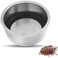 thumbnail image 1 of Stainless Steel Coffee Filter, Single Cup Reusable Espresso Basket Espresso Filter Esspesso Coffee Machine Replacement for Home, 1 of 8