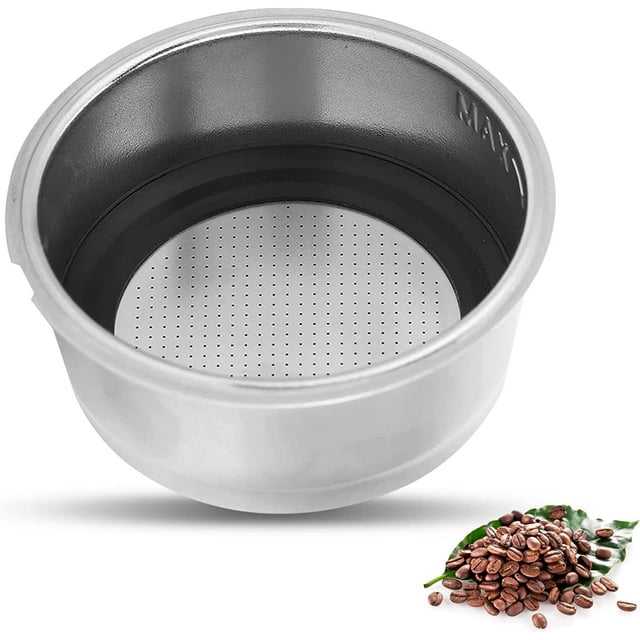 Stainless Steel Coffee Filter, Single Cup Reusable Espresso Basket Espresso Filter Esspesso Coffee Machine Replacement for Home