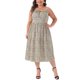 thumbnail image 2 of Vestidos casuales florales de tirantes ajustables para mujeres de tallas grandes Agnes Orinda 4X beige, 2 of 6
