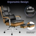 thumbnail image 7 of HomeZeer Big and Tall Office Chair 550 lbs, PU Leather Executive Chair Heavy Duty Desk Chairs Ergonomic Reclining Office Chair with Footrest, Black, 7 of 7