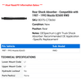 thumbnail image 2 of Rear Shock Absorber - Compatible with 1987 - 1993 Mazda B2600 RWD 1988 1989 1990 1991 1992, 2 of 2