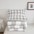 thumbnail image 5 of Manfei Geometric Check Twin Comforter Sets,White Gray Plaid Bedding Set,Light Gray Reversible,2-Piece,1 Comforter and 1 Pillowcase,2-Piece,1 Comforter and 1 Pillowcase, 5 of 7