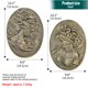 thumbnail image 4 of Sungmor Decoración Arte Pared Vintage de Hierro Fundido, Placa en Relieve de Mujer Clásica Ornamentada en Óvalo, Adorno Decorativo Pared Escultura Antigua para Hogar/Jardín, Acabado Dorado Rústico, 4 of 8