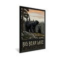 thumbnail image 3 of Big Bear Lake California Black Bear Family Forest Professionally Framed Art Print from Travel Artwork by Artist Paul A. Lanquist Framed Art Size: 32" x 47", 3 of 5