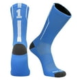 thumbnail image 2 of Mk Socks Player ID Jersey Number SINGLE Crew Sock - Columbia Blue, White (SINGLE-X, S), 2 of 2