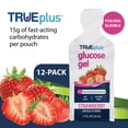 thumbnail image 3 of TRUEplus Glucose Gel Pouch, 15g Fast-Acting Carbohydrates, Strawberry Flavor, 12 Pack, 3 of 9