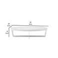 thumbnail image 5 of Benjara Tini 55" Coffee Table- Oval Shaped Top- Metal Frame- White Finish, 5 of 5