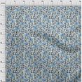 thumbnail image 4 of oneOone Viscose Chiffon Medium Blue Fabric Floral Sewing Material Print Fabric By The Yard 42 Inch Wide, 4 of 5