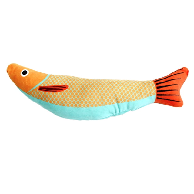 Catnip Filled Cat Toys, Soft Cat Chew Toy Bite Resistant Cat Nip Toys, Fish Simulation Catmint Teething Toy, Purring Cat Kicker Toys, Kittens Cat Indoor Toy