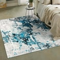 thumbnail image 5 of Luxe Weavers Contemporary Abstract Turquoise 8x10 Area Rug, Machine-Made Modern Carpet, 5 of 6