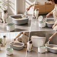 thumbnail image 6 of Plastic Pet Litter Bin with Odor-Proof Elastic Top, Holds Garbage Bags, for Cat Litter and Pet Waste Storage, 6 of 6