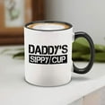 thumbnail image 3 of Shop4Ever Daddy's Sippy Cup Black Handle Ceramic Coffee Mug Tea Cup (11oz.), 3 of 5