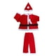 thumbnail image 2 of Niños Navidad Traje de Papá Noel Ropa de fiesta Disfraz de cosplay con tema navideño para niño - Sombrero Abrigo Pantalones Cinturón (100 cm), 2 of 6