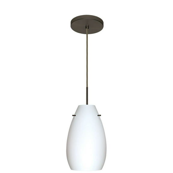 Besa Lighting 1Jt-412607 Pera 1 Light Cord-Hung Mini Pendant - Bronze