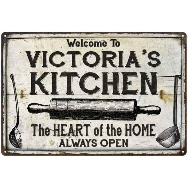 Victoria S Kitchen Farmhouse Sign Gift 8x12 Metal 208120033119 Walmart Com Walmart Com