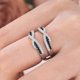 thumbnail image 4 of Anillo potenciador para anillos de compromiso, circonita cúbica blanca y negra, alianzas de boda de plata de ley 925, 4 of 5