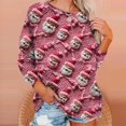 thumbnail image 4 of lcziwo Prime Deals Chandails de Noël pour Femmes Grande Taille, Chandails de Noël pour Femmes Mignons avec Graphique 3D du Père Noël, Chandails à Col Rond 2024 Xmas à Manches Longues, Hauts des Fêtes Rose, TTG, 4 of 7