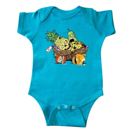 

Inktastic Zombie Fruit Gift Basket Gift Baby Boy or Baby Girl Bodysuit