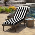 thumbnail image 2 of Arden Selections  Outdoor 72 x 21 in. Chaise Lounge Cushion Black Cabana Stripe 2 Count, 2 of 5