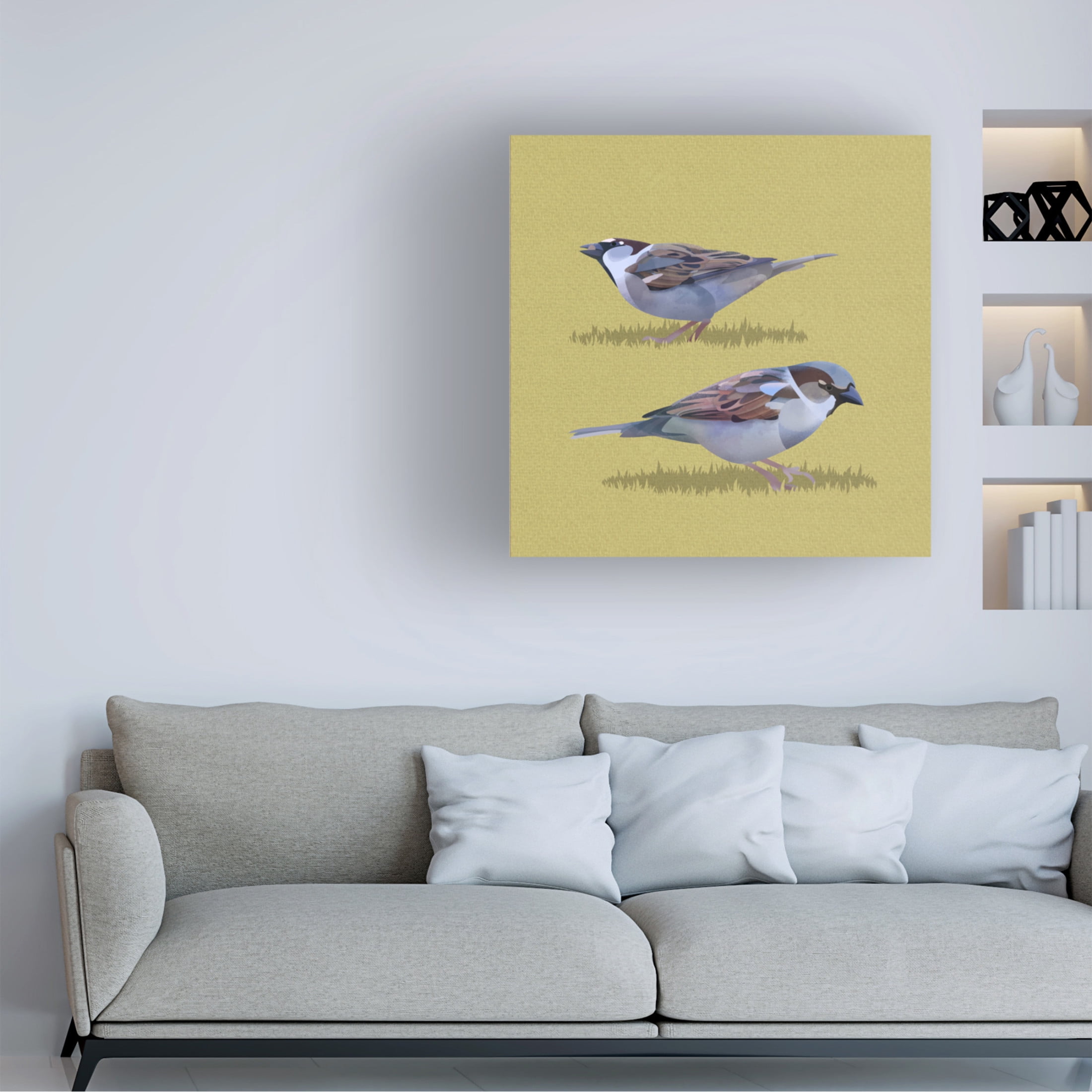 Trademark Fine Art Franco Caballero Sparrows Canvas Wall Art