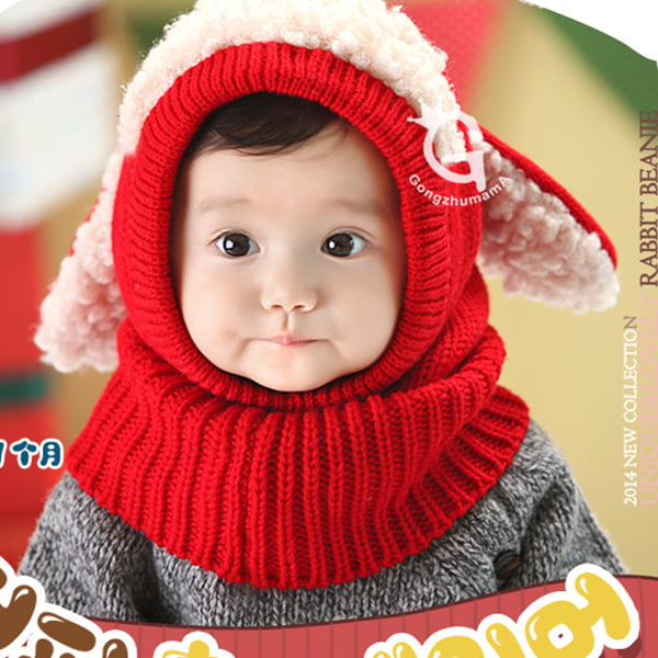 Baby Kids Infant Winter Hat With Scarf Crochet Toddler Girl&Boy Knit Cap Beanie 