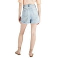 thumbnail image 2 of INC International Concepts Women's High-Rise Raw Hem Denim Shorts Light Indigo (4/27, Light Indigo), 2 of 3