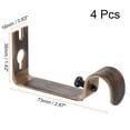 thumbnail image 2 of Curtain Rod Bracket, Iron Single Holder Support for 16mm Drapery Rod, 73 x 36 x 16mm Bronze Tone 4Pcs, 2 of 4