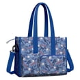 thumbnail image 2 of Teacher Tote Bag,Blue Baseball Silhouette Pattern Teacher Utility Tote Bag,Large Work Tote Bags for Women with Multiple Pockets,Top Zipper Closure,13.8x10.6x6.7 Inch, 2 of 5