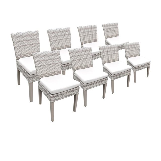 8 Fairmont Armless Dining Chairs in Sail White