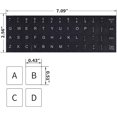 thumbnail image 2 of SHENMO Universal Keyboard Stickers Pack - English Layout, Black Background with White Font, Perfect for Computers, 2 of 5