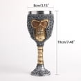 thumbnail image 3 of Bearachild Calavera de resina 3D con revestimiento de acero inoxidable, cáliz Medieval, esqueleto de Metal Retro, copa de vino gótica, decoración para el Mostrada Bearachild HA011490-00B, 3 of 6