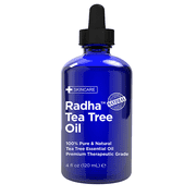 Radha Beauty Tea Tree Essential Oil 100% Pure Therapeutic Grade - Huge 4oz Bottle!
