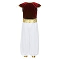 thumbnail image 2 of Miaeowve Kids Boys Arabian Prince Outfits Cap Sleeve Cardigan Top with High Waist Pants Two Piece Set Red 8, 2 of 7