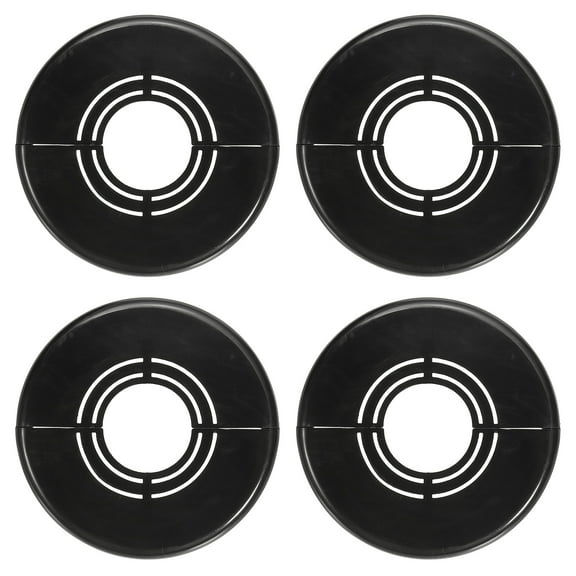 Uxcell 4pcs Wall Split Flange 0.79" Plastic Round Split Flange Pipe Cover, Black