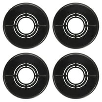 Uxcell 4pcs Wall Split Flange 0.79" Plastic Round Split Flange Pipe Cover, Black