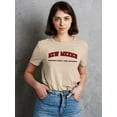 thumbnail image 2 of Retro College Style New Mexico T-Shirt Women -Image by Shutterstock, Female Large, 2 of 4