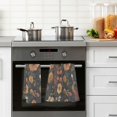 thumbnail image 4 of Yayeee 100% Cotton Hand Towels for Bathroom 16" x 28" Soft Absorbent Kitchen Towel, Dark Floral Pattern, 4 of 7