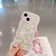 thumbnail image 5 of for iPhone 12 pro Case, Cartoon Floral Rabbit with Floral Beaded Lanyard Wrist Strap for Girly, Soft TPU Full Protective Cover- Flower Rabbit, 5 of 13
