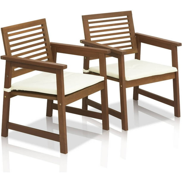 Furinno Tioman Teak Hardwood Outdoor Armchair With Cushion Set Of 2 Com - Tioman Round Wood Outdoor Dining Table Furinno Tioman Teak Hardwood Outdoor Armchair With Cushion Set Of 2 Com - Tioman Round Wood Outdoor Dining Table