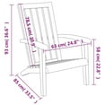 thumbnail image 4 of vidaXL Garden Adirondack Chairs 2 pcs Black Polypropylene, 4 of 5