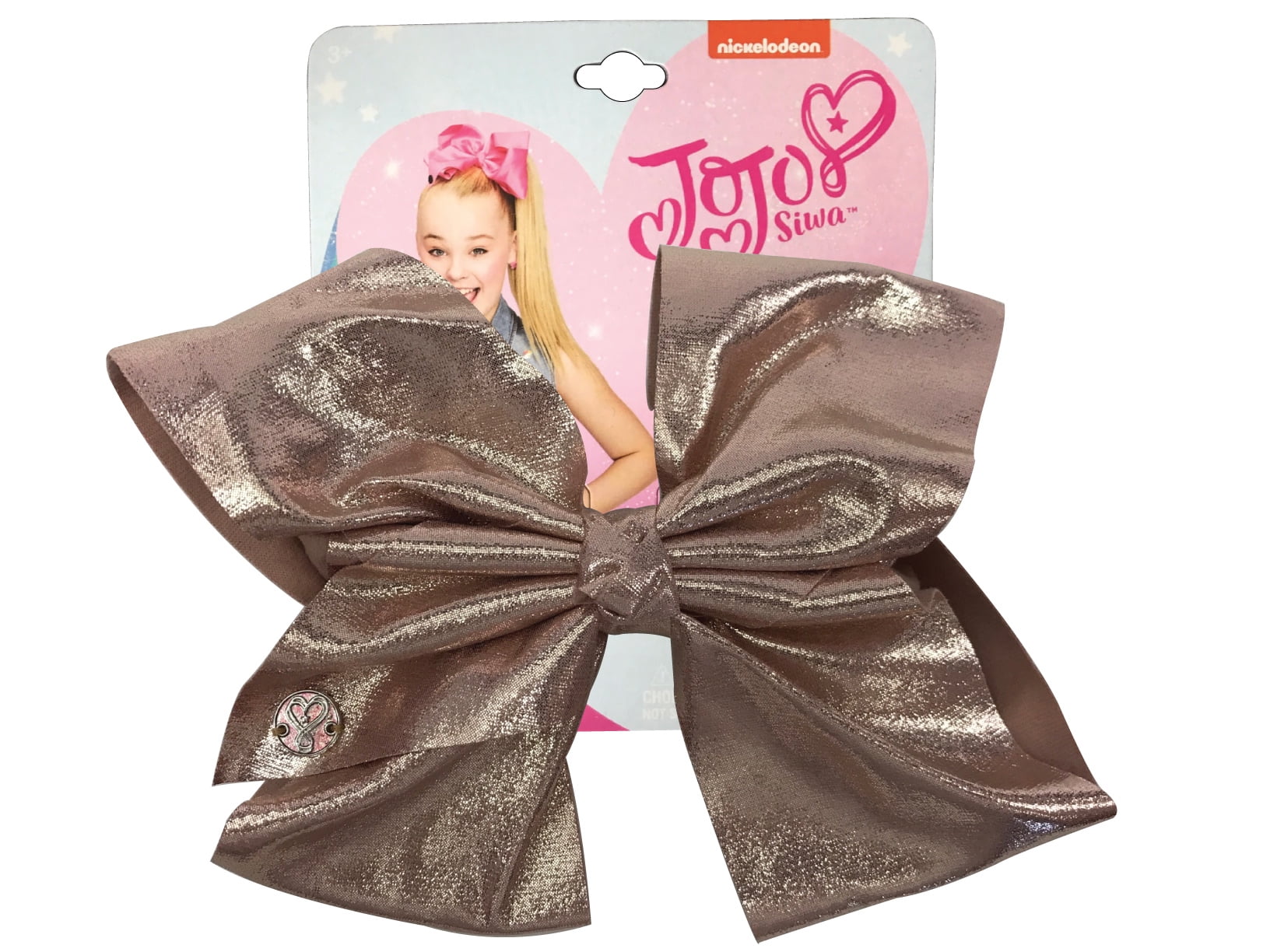 Jojo Siwa Shiny Rose Gold Glitter Hair Bow Walmart Com