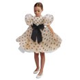 thumbnail image 3 of Toddler Kids Girls Print Bubble Sleeve Tulle Patchwork Party Princess Dress Clothes 2-8Y, 3 of 6