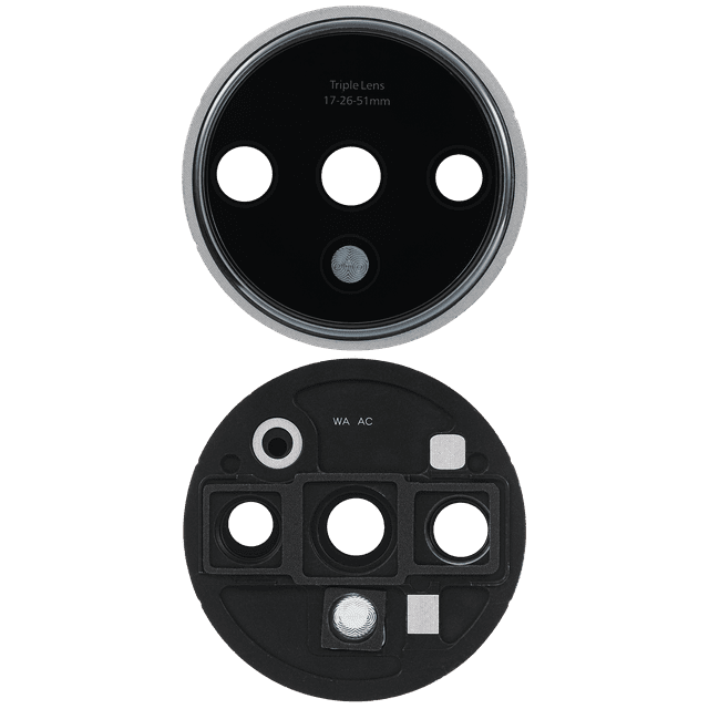 Replacement Back Camera Lens With Bracket Compatible With OnePlus 7T (Frosted Silver)
