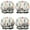 White Princess &, variant on Shower Caps,Alphabet Dinosaur Names Chart Pattern Waterproof Shower Cap for Women 4 Pieces,Double Reusable Hair Cover for Shower PEVA Elastic Stretch Hem