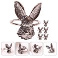 thumbnail image 2 of 6pcs Napkin Rings Thanksgiving Party Napkin Holders Metal Rabbit Serviette Rings, 2 of 8