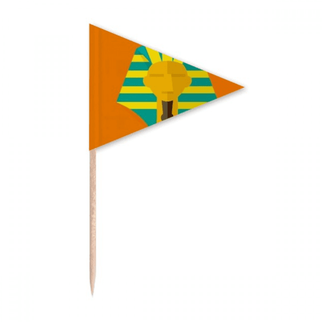 Motif Égyptien Ancien Pharaon Cure-Dent Triangle Toppers de Cupcake Drapeau