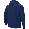 thumbnail image 3 of Men's Colosseum Navy Fresno State Bulldogs Arch and Logo Pullover Hoodie, 3 of 3