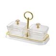 thumbnail image 1 of Bandeja para servir dividida, contenedor de almacenamiento, práctica caja portátil para almacenar alimentos, mesa 2 compartimentos, 1 of 8
